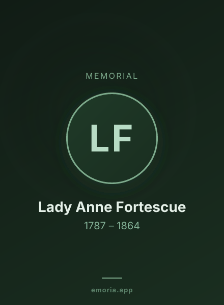 Memorial portrait of Lady Anne Fortescue