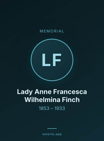 Memorial portrait of Lady Anne Francesca Wilhelmina Finch
