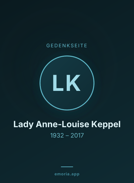 Gedenkportrait von Lady Anne-Louise Keppel