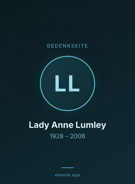 Gedenkportrait von Lady Anne Lumley