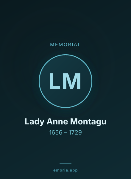 Memorial portrait of Lady Anne Montagu