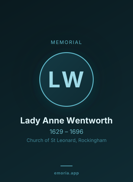 Memorial portrait of Lady Anne Wentworth