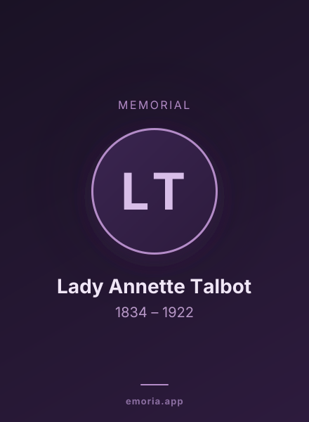 Memorial portrait of Lady Annette Talbot