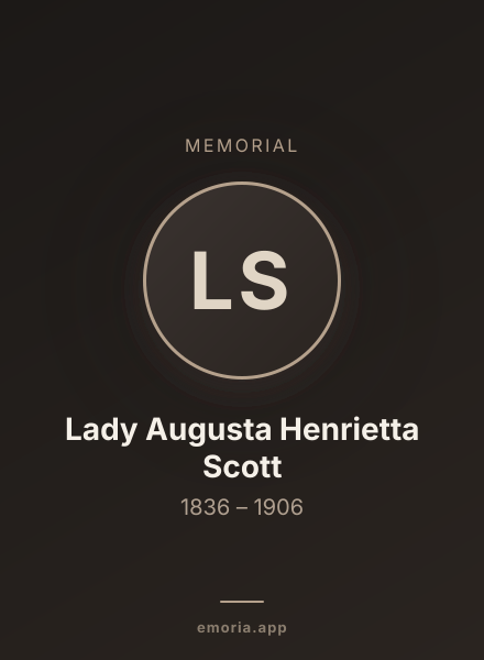 Memorial portrait of Lady Augusta Henrietta Scott