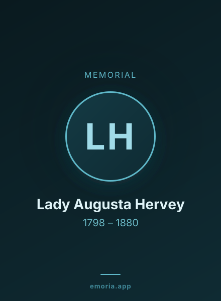 Memorial portrait of Lady Augusta Hervey