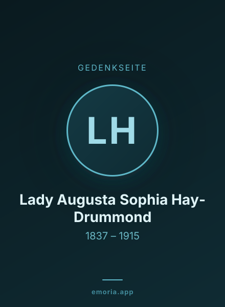 Gedenkportrait von Lady Augusta Sophia Hay-Drummond
