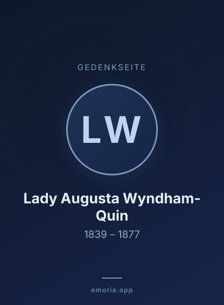 Gedenkportrait von Lady Augusta Wyndham-Quin