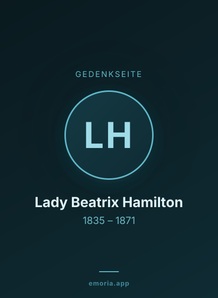 Gedenkportrait von Lady Beatrix Hamilton