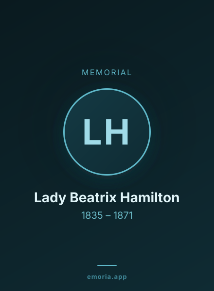 Memorial portrait of Lady Beatrix Hamilton