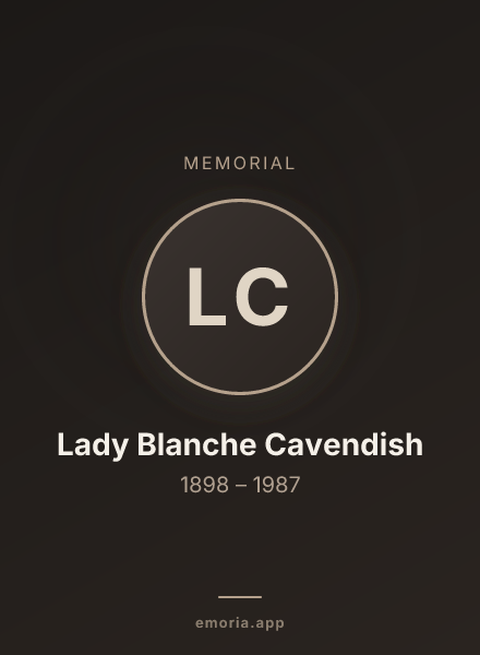 Memorial portrait of Lady Blanche Cavendish