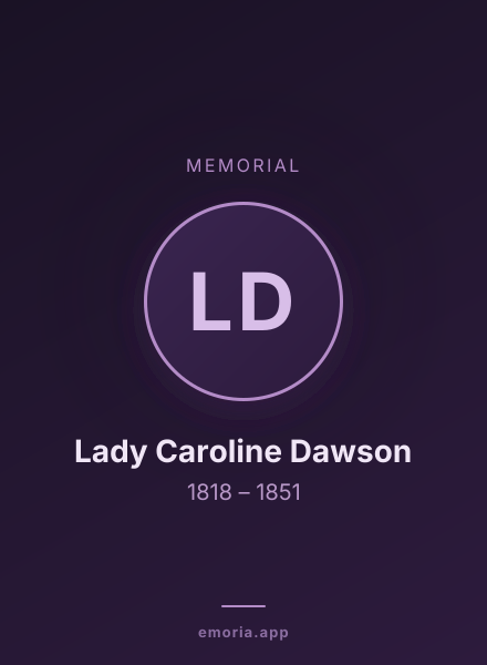 Memorial portrait of Lady Caroline Dawson