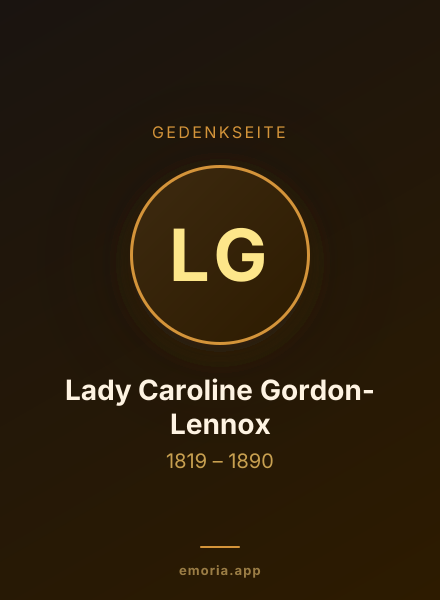 Gedenkportrait von Lady Caroline Gordon-Lennox