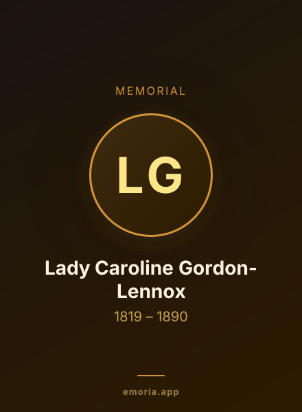 Memorial portrait of Lady Caroline Gordon-Lennox