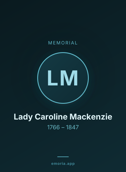 Memorial portrait of Lady Caroline Mackenzie