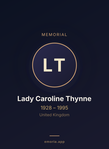 Memorial portrait of Lady Caroline Thynne