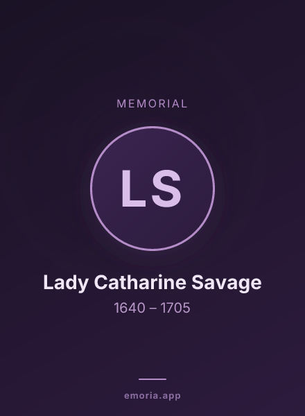 Memorial portrait of Lady Catharine Savage