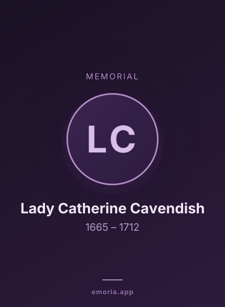 Memorial portrait of Lady Catherine Cavendish