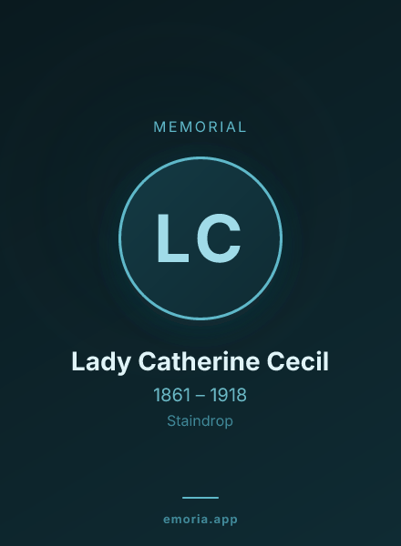 Memorial portrait of Lady Catherine Cecil
