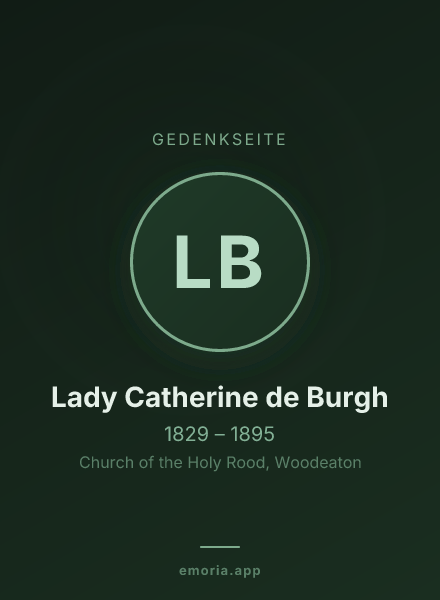 Gedenkportrait von Lady Catherine de Burgh