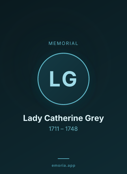 Memorial portrait of Lady Catherine Grey