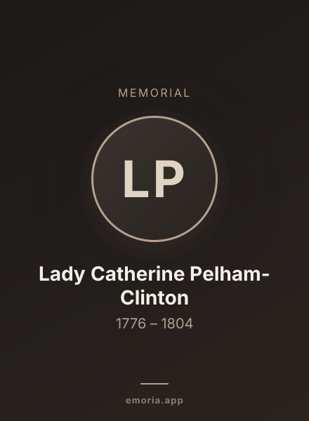 Memorial portrait of Lady Catherine Pelham-Clinton