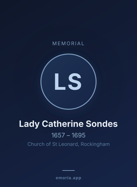 Memorial portrait of Lady Catherine Sondes