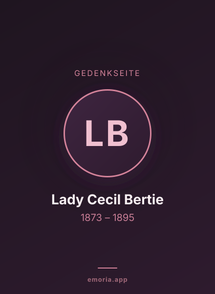 Gedenkportrait von Lady Cecil Bertie