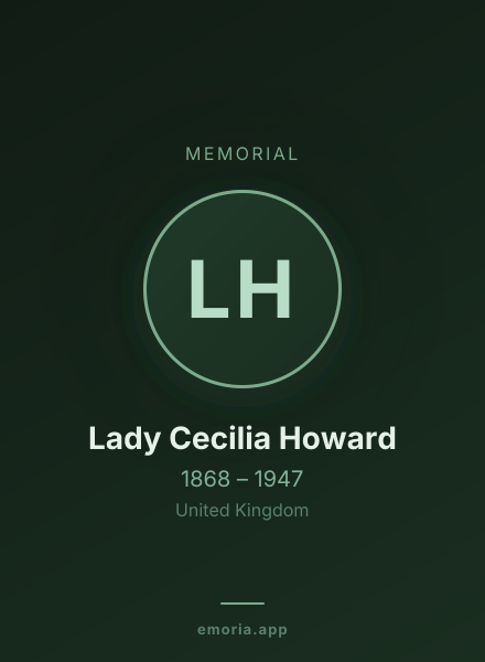 Memorial portrait of Lady Cecilia Howard