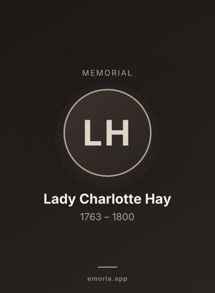 Memorial portrait of Lady Charlotte Hay