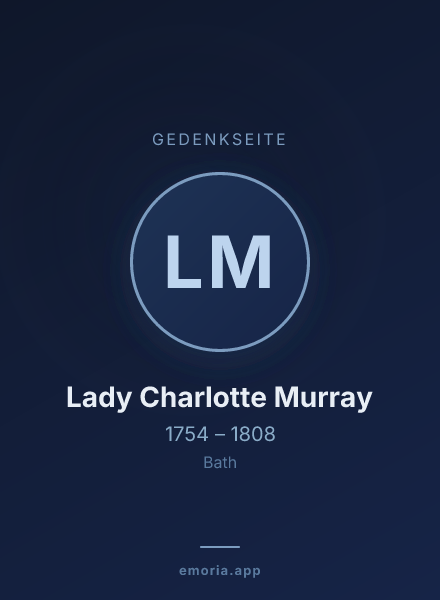 Gedenkportrait von Lady Charlotte Murray