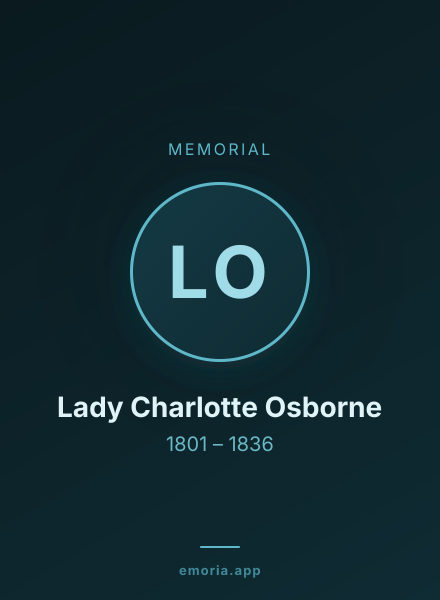 Memorial portrait of Lady Charlotte Osborne