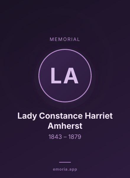 Memorial portrait of Lady Constance Harriet Amherst