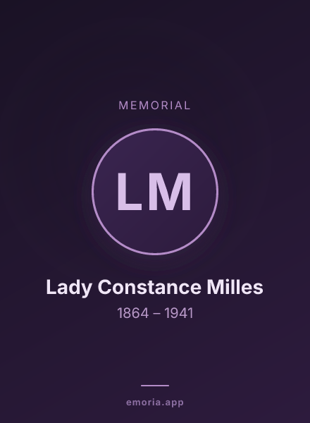 Memorial portrait of Lady Constance Milles