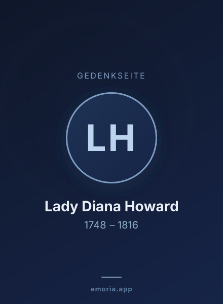 Gedenkportrait von Lady Diana Howard