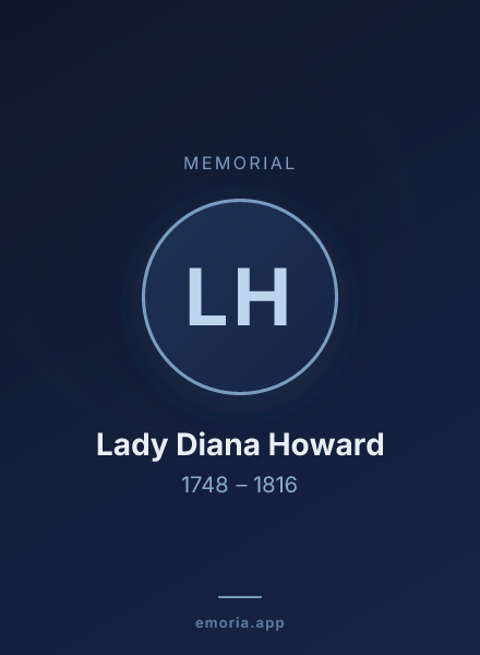 Memorial portrait of Lady Diana Howard