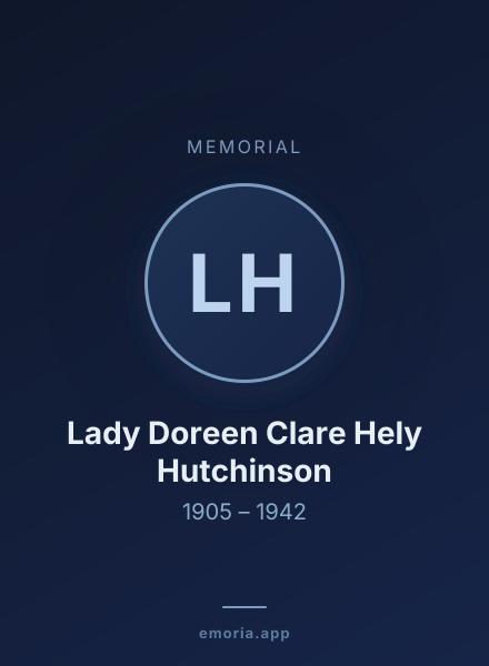 Memorial portrait of Lady Doreen Clare Hely Hutchinson
