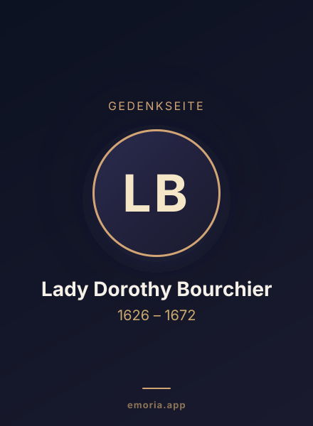 Gedenkportrait von Lady Dorothy Bourchier
