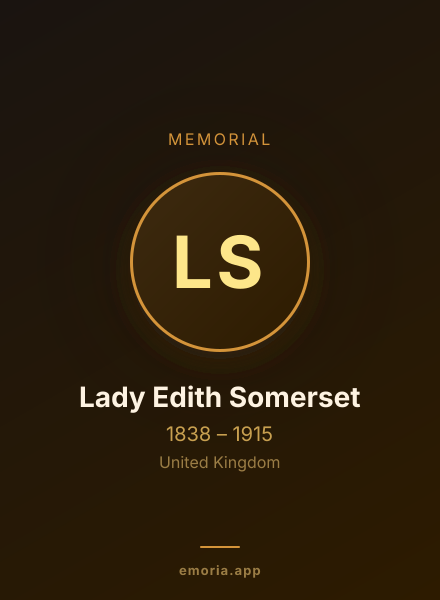 Memorial portrait of Lady Edith Somerset