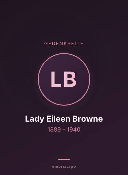 Gedenkportrait von Lady Eileen Browne