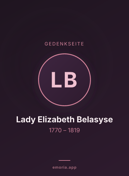 Gedenkportrait von Lady Elizabeth Belasyse