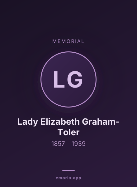 Memorial portrait of Lady Elizabeth Graham-Toler