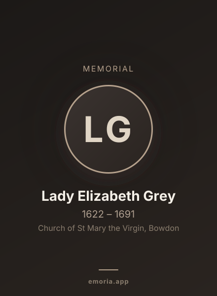 Memorial portrait of Lady Elizabeth Grey