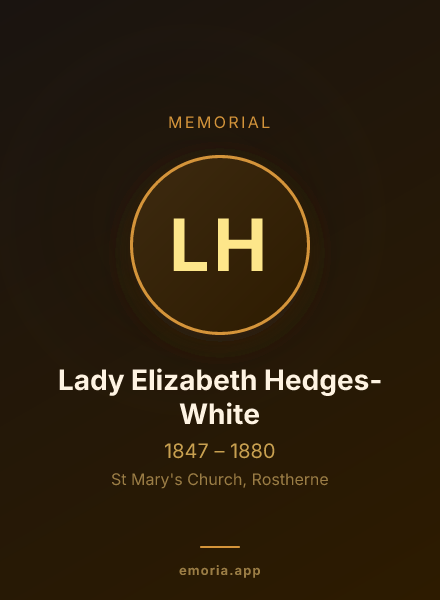 Memorial portrait of Lady Elizabeth Hedges-White