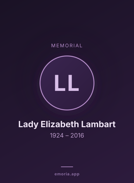 Memorial portrait of Lady Elizabeth Lambart