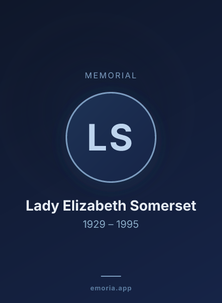 Memorial portrait of Lady Elizabeth Somerset