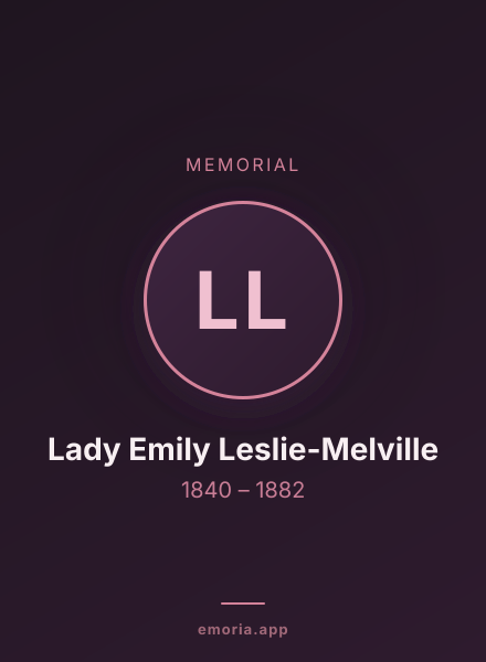 Memorial portrait of Lady Emily Leslie-Melville