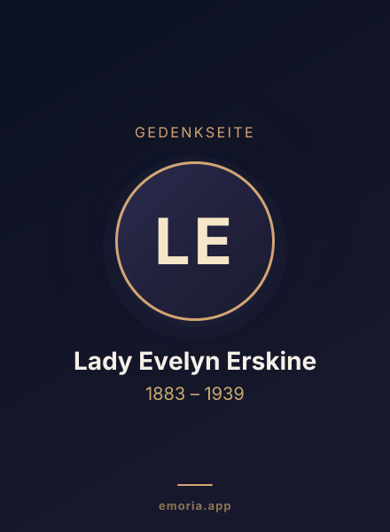 Gedenkportrait von Lady Evelyn Erskine