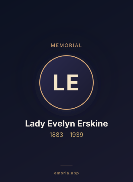 Memorial portrait of Lady Evelyn Erskine