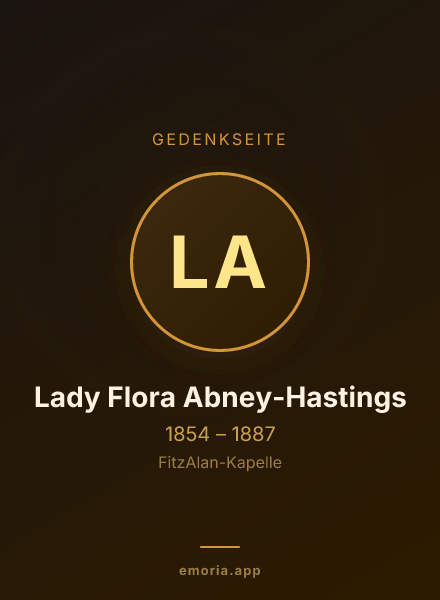 Gedenkportrait von Lady Flora Abney-Hastings