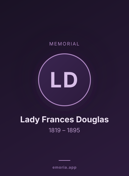 Memorial portrait of Lady Frances Douglas